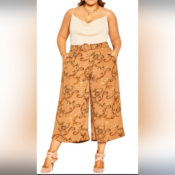 NWT City Chic Evangeline Bronze Pants Sz S (16) - Picture 2 of 3